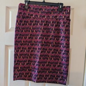 Lularoe Cassie Lipstick Skirt Size L